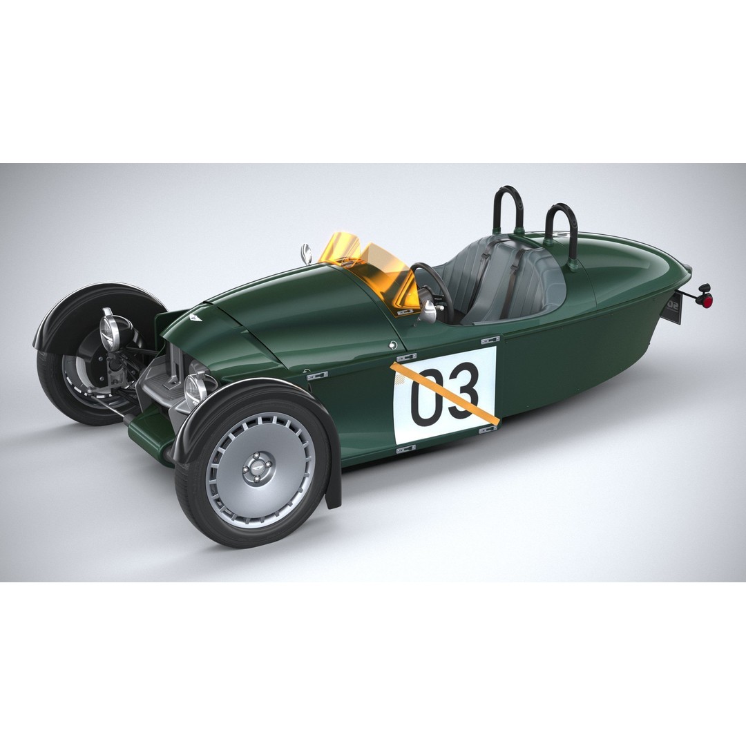 Morgan Super3 3D Model – High Poly Sport Car with Textures and Formats - View 9