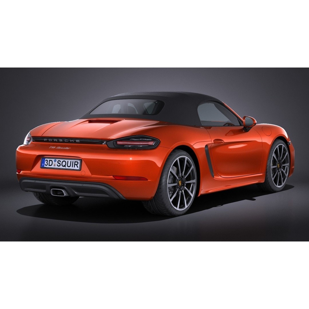 Porsche 718 Boxster 2017 3D Model – High Poly Car Asset, FBX, OBJ - View 10