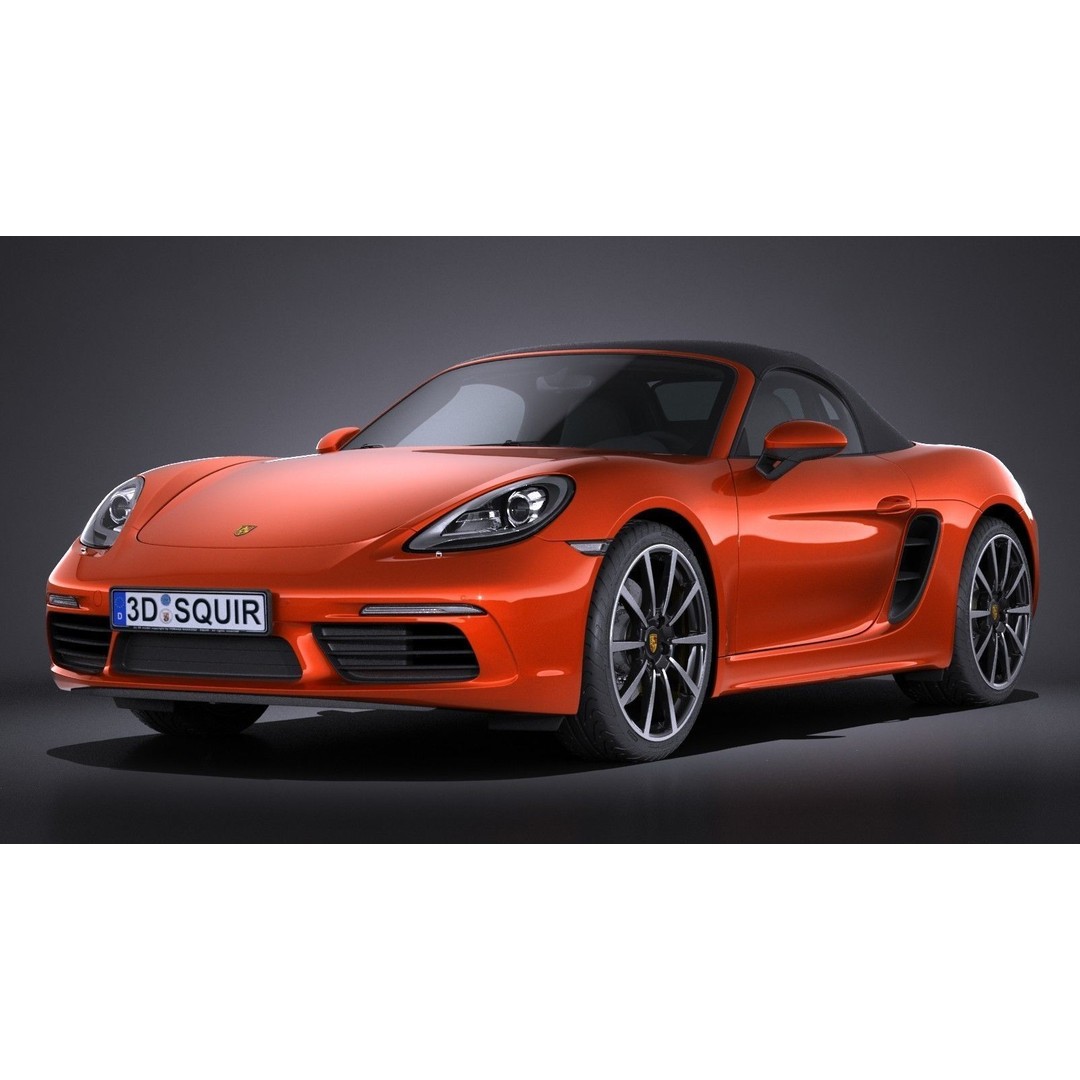Porsche 718 Boxster 2017 3D Model – High Poly Car Asset, FBX, OBJ - View 11