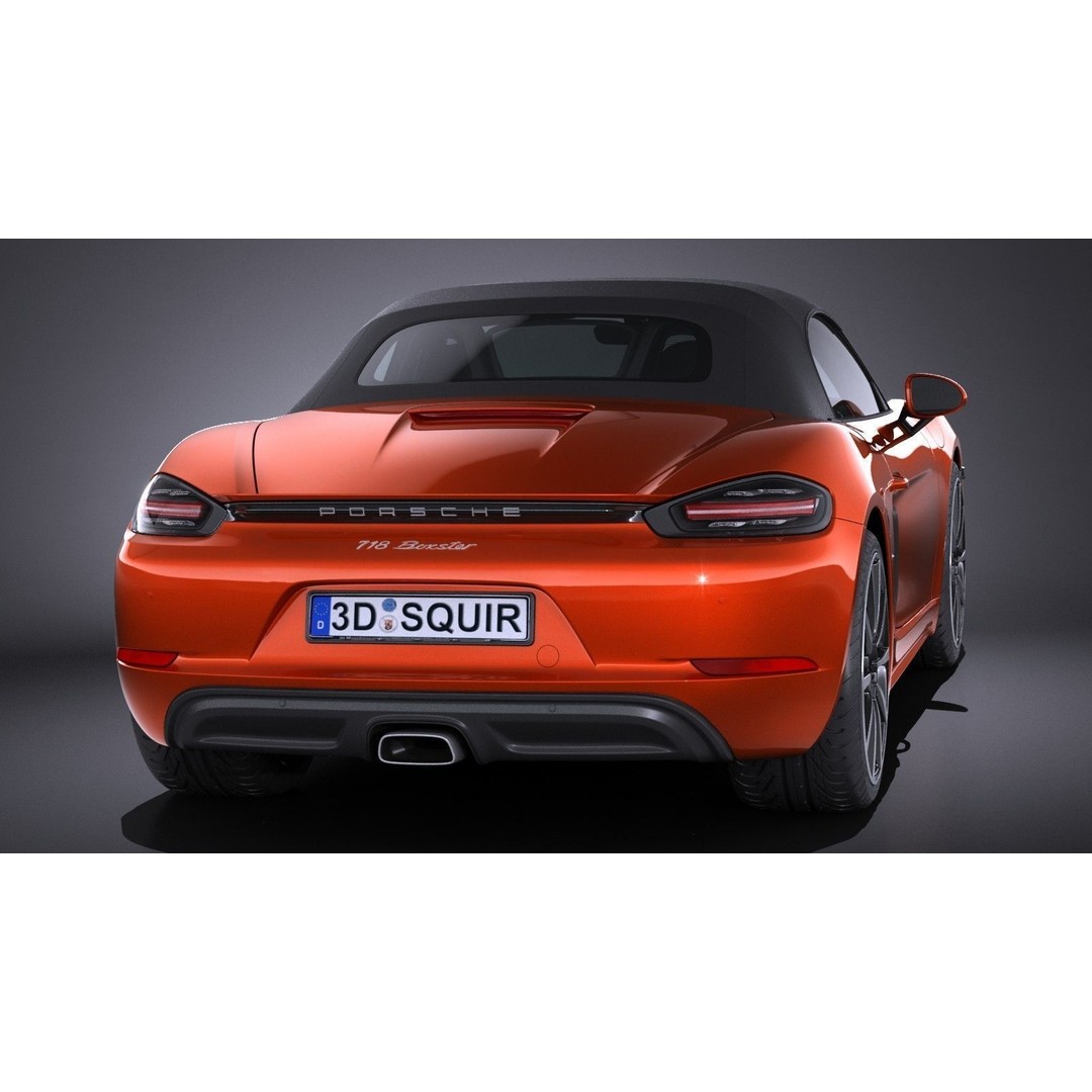 Porsche 718 Boxster 2017 3D Model – High Poly Car Asset, FBX, OBJ - View 12