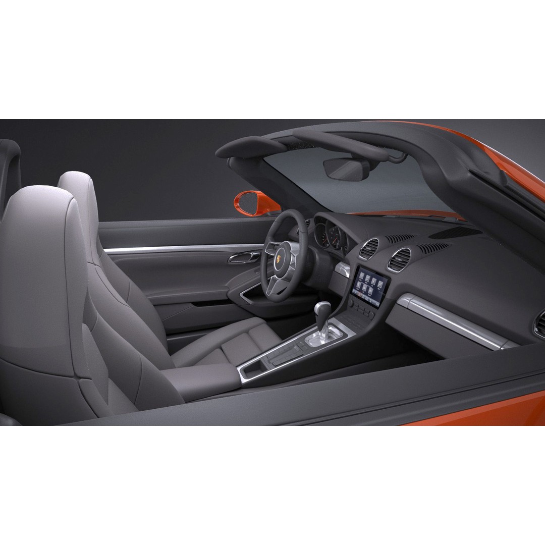 Porsche 718 Boxster 2017 3D Model – High Poly Car Asset, FBX, OBJ - View 15