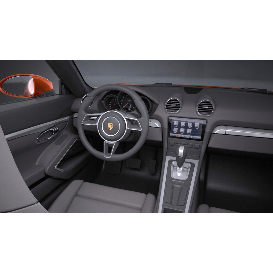 Porsche 718 Boxster 2017 3D Model – High Poly Car Asset, FBX, OBJ - View 16