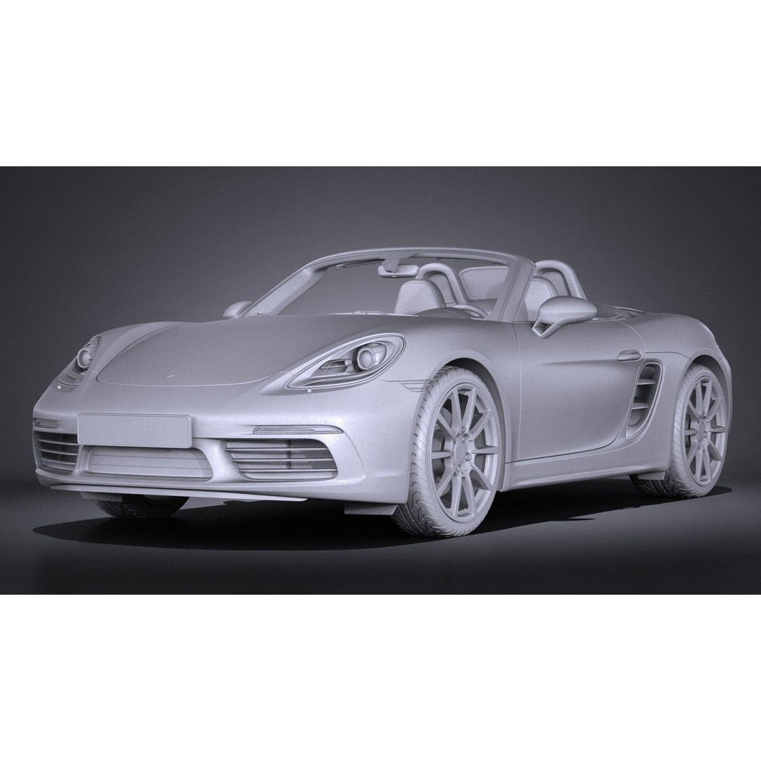 Porsche 718 Boxster 2017 3D Model – High Poly Car Asset, FBX, OBJ - View 18