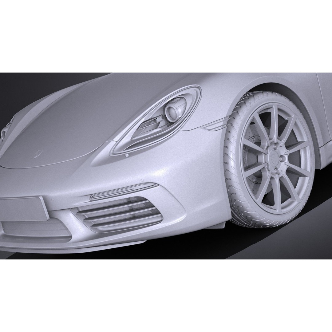 Porsche 718 Boxster 2017 3D Model – High Poly Car Asset, FBX, OBJ - View 20