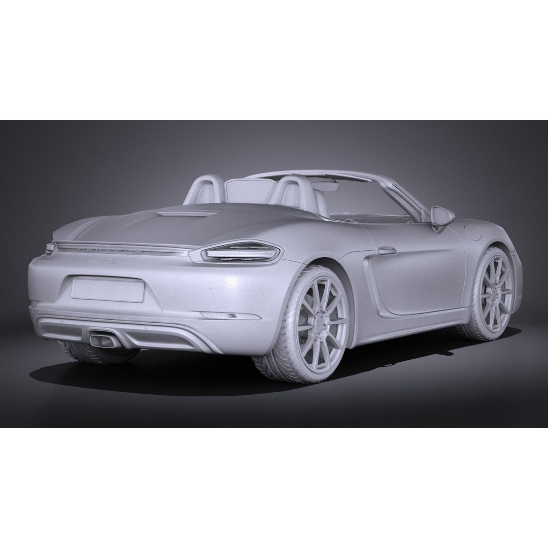 Porsche 718 Boxster 2017 3D Model – High Poly Car Asset, FBX, OBJ - View 21