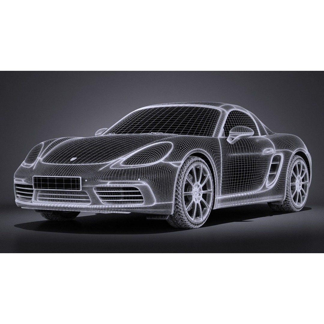 Porsche 718 Boxster 2017 3D Model – High Poly Car Asset, FBX, OBJ - View 22