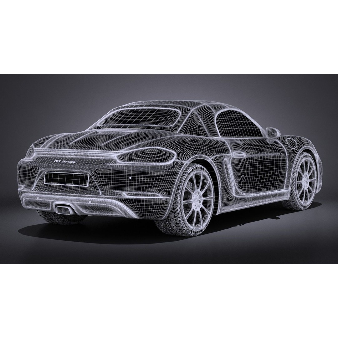 Porsche 718 Boxster 2017 3D Model – High Poly Car Asset, FBX, OBJ - View 23