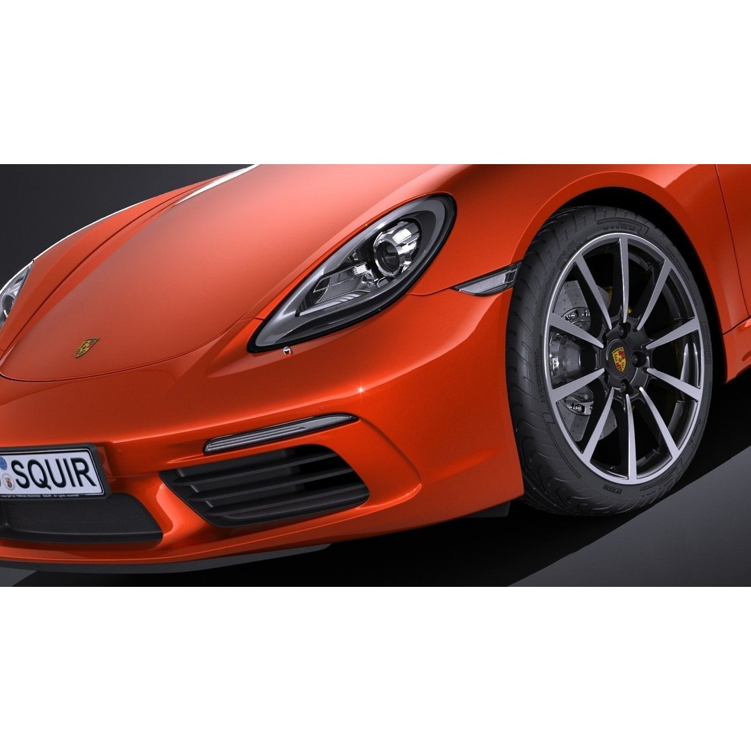 Porsche 718 Boxster 2017 3D Model – High Poly Car Asset, FBX, OBJ - View 4