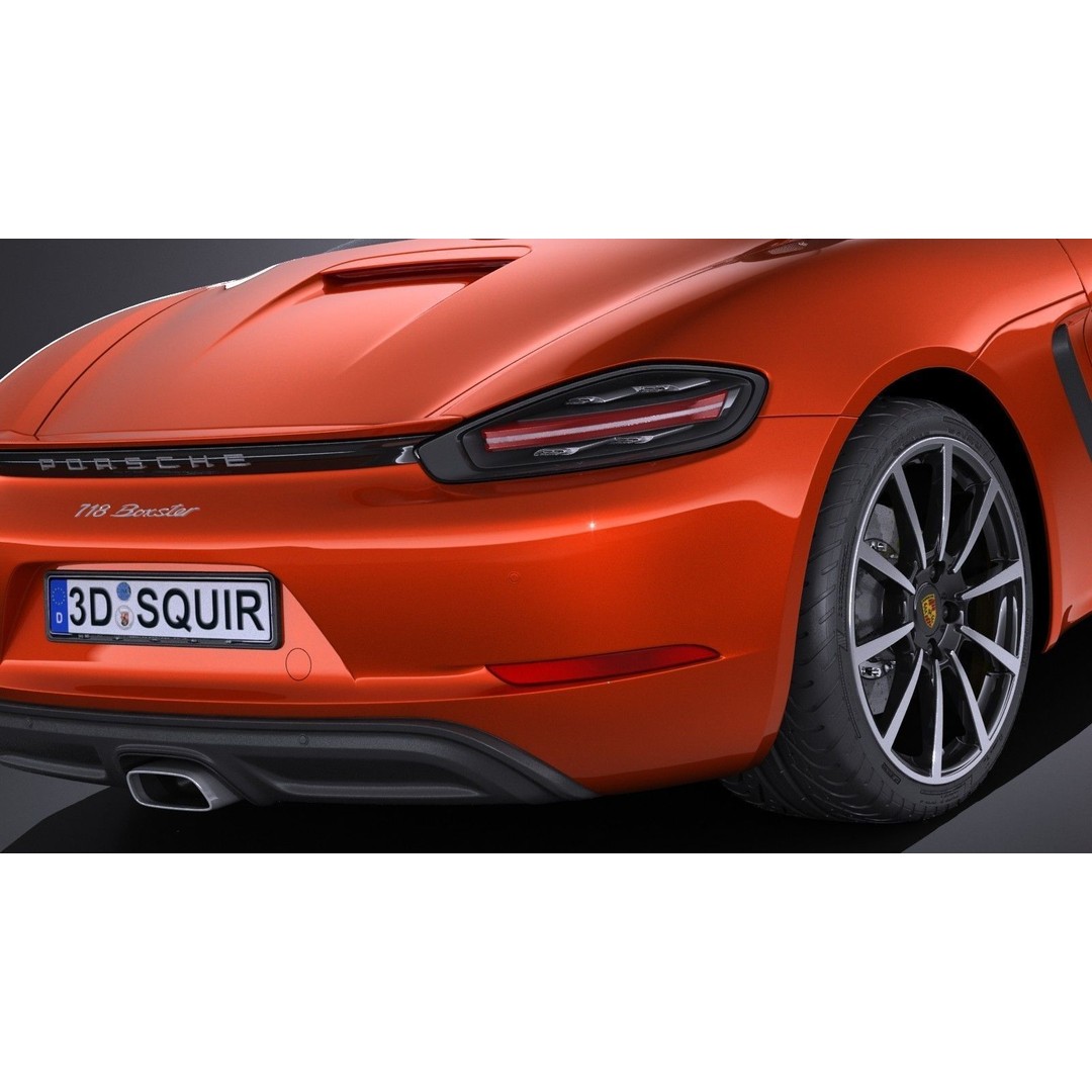 Porsche 718 Boxster 2017 3D Model – High Poly Car Asset, FBX, OBJ - View 5