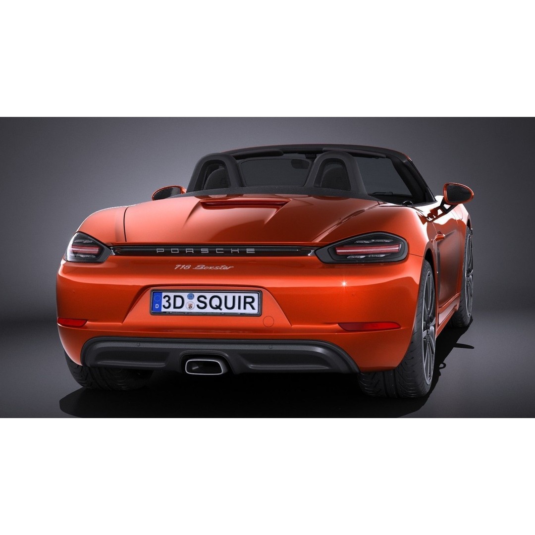Porsche 718 Boxster 2017 3D Model – High Poly Car Asset, FBX, OBJ - View 6
