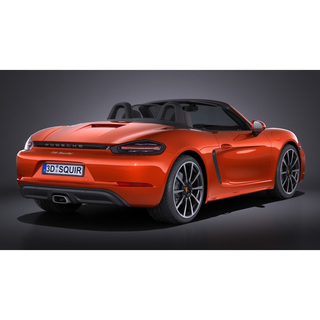 Porsche 718 Boxster 2017 3D Model – High Poly Car Asset, FBX, OBJ - View 7