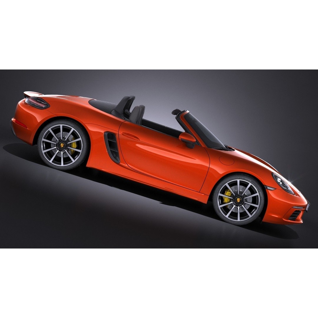 Porsche 718 Boxster 2017 3D Model – High Poly Car Asset, FBX, OBJ - View 8