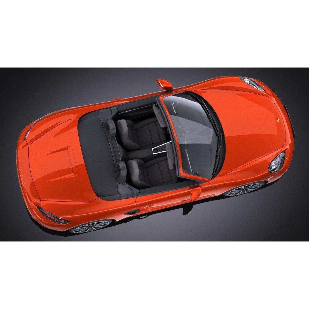 Porsche 718 Boxster 2017 3D Model – High Poly Car Asset, FBX, OBJ - View 9