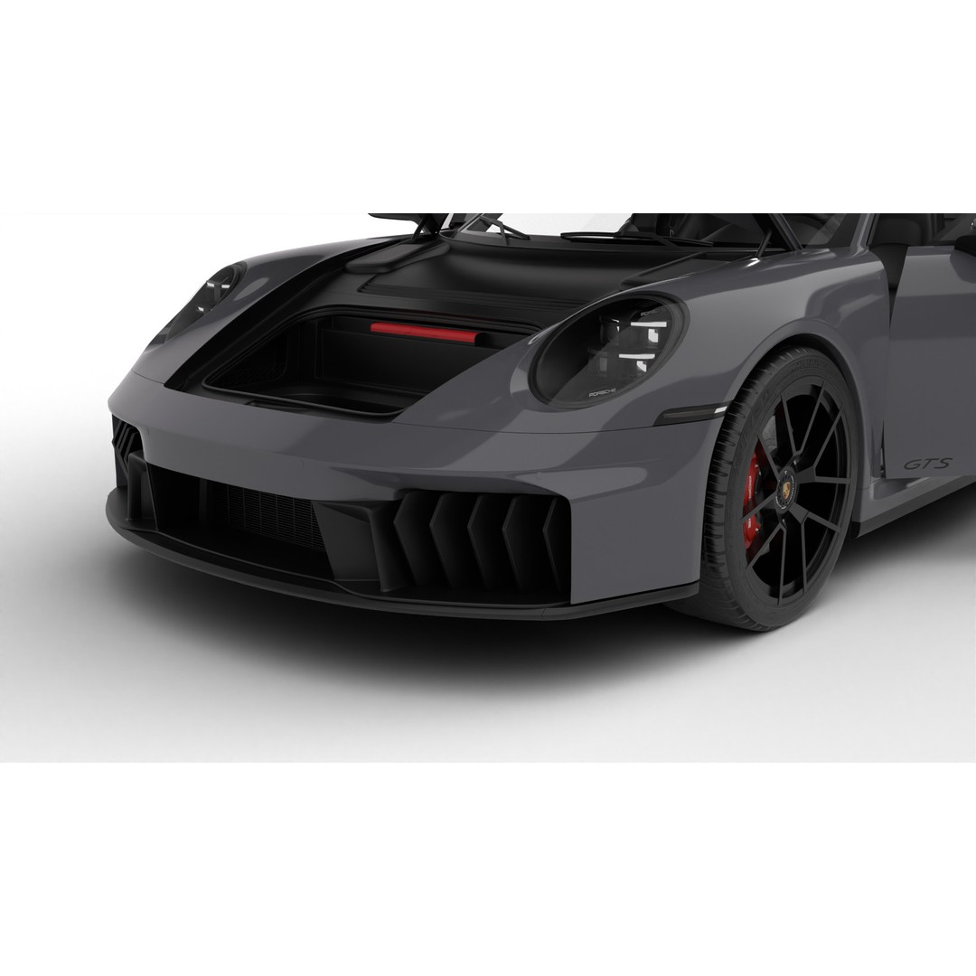 Porsche 911 Carrera GTS 2025 3D Model – High Poly Rigged Asset, FBX, OBJ - View 10