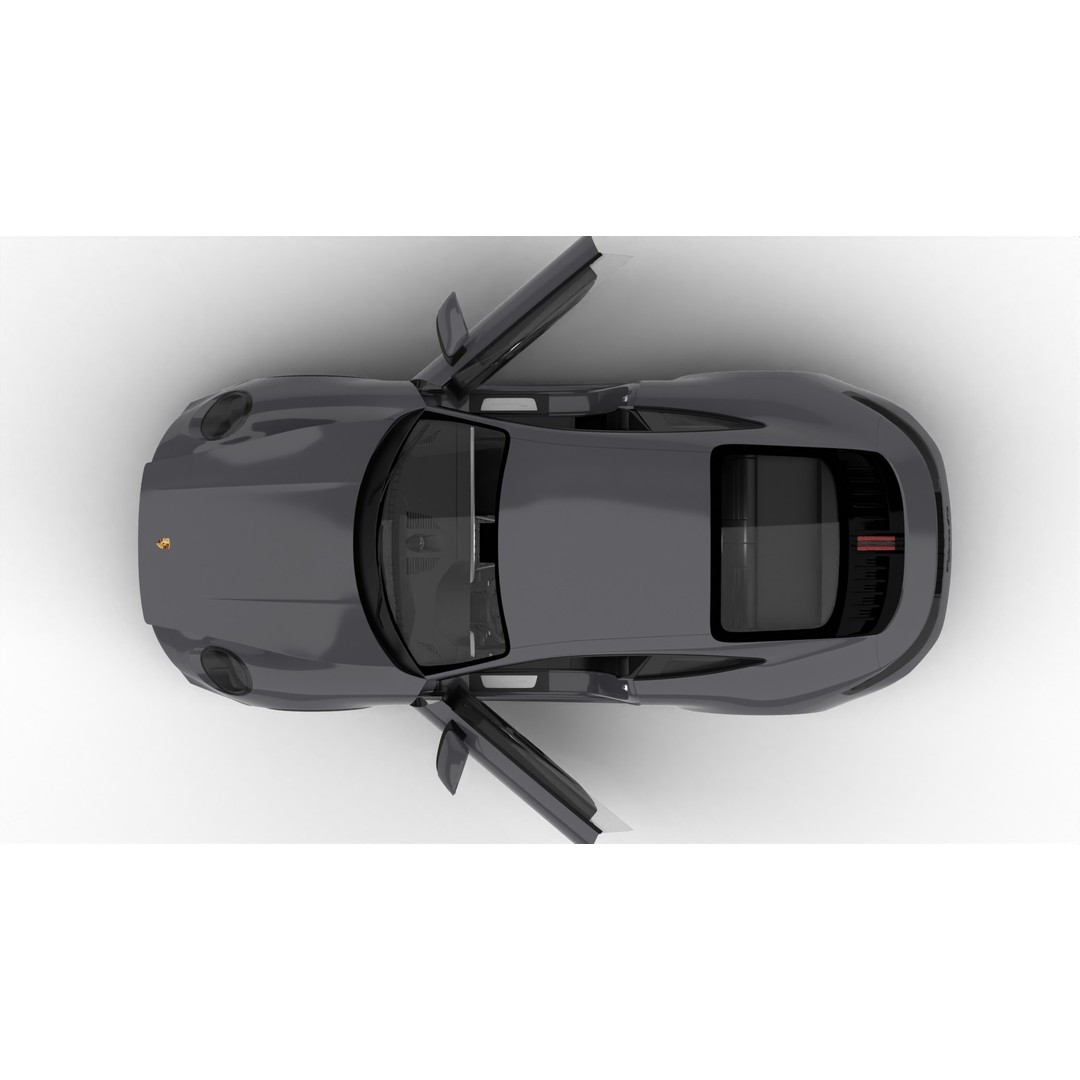 Porsche 911 Carrera GTS 2025 3D Model – High Poly Rigged Asset, FBX, OBJ - View 14