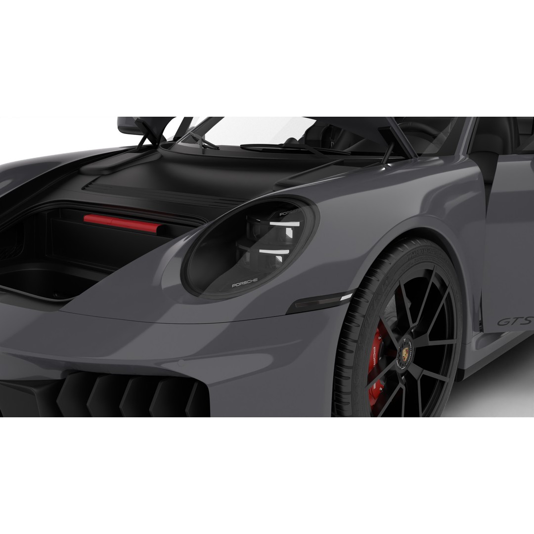 Porsche 911 Carrera GTS 2025 3D Model – High Poly Rigged Asset, FBX, OBJ - View 15