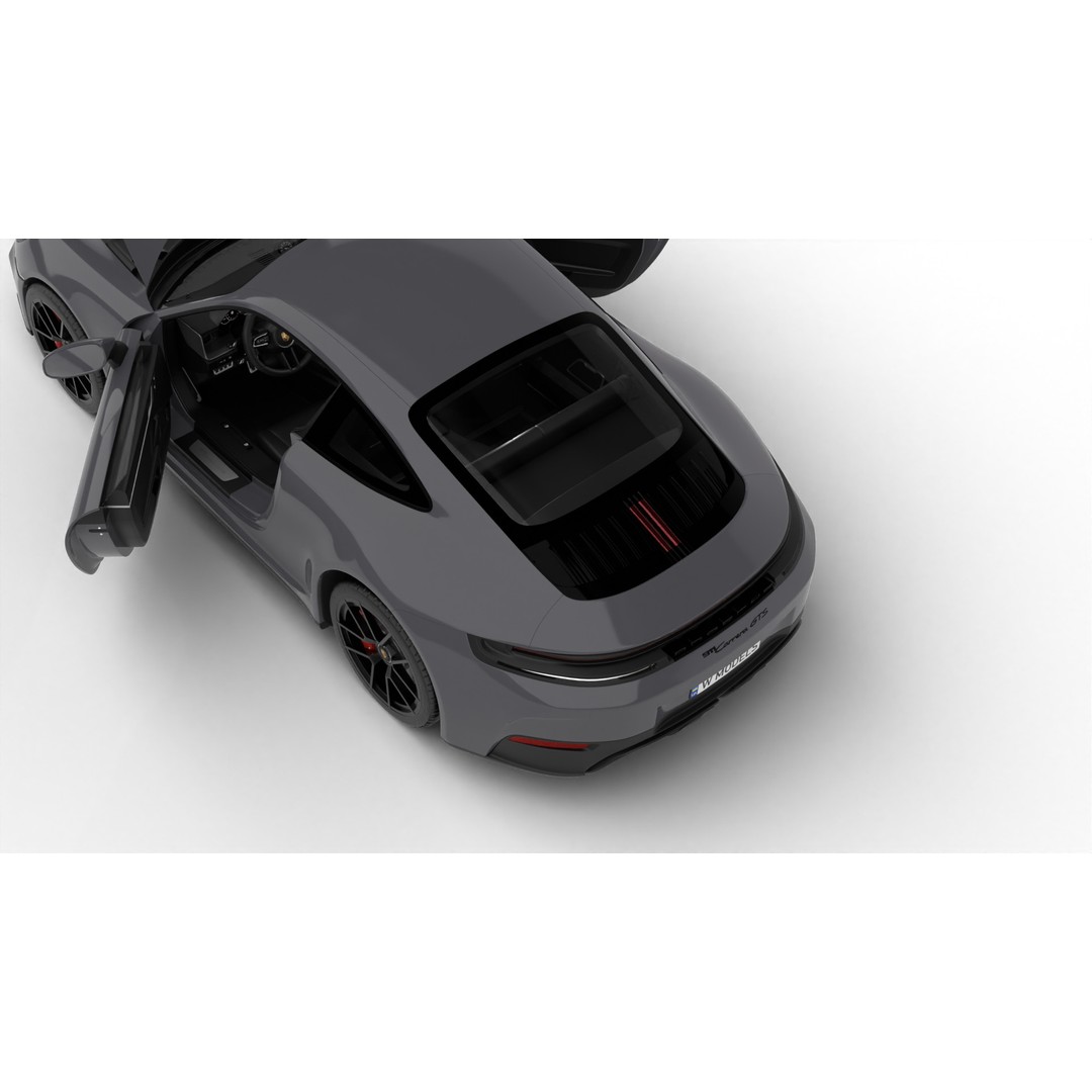 Porsche 911 Carrera GTS 2025 3D Model – High Poly Rigged Asset, FBX, OBJ - View 18