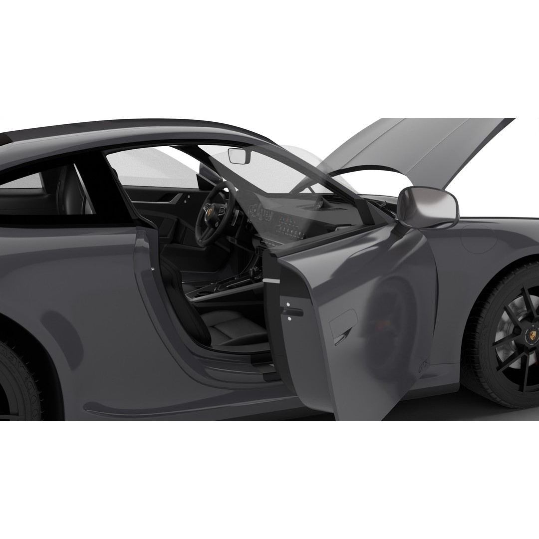 Porsche 911 Carrera GTS 2025 3D Model – High Poly Rigged Asset, FBX, OBJ - View 23