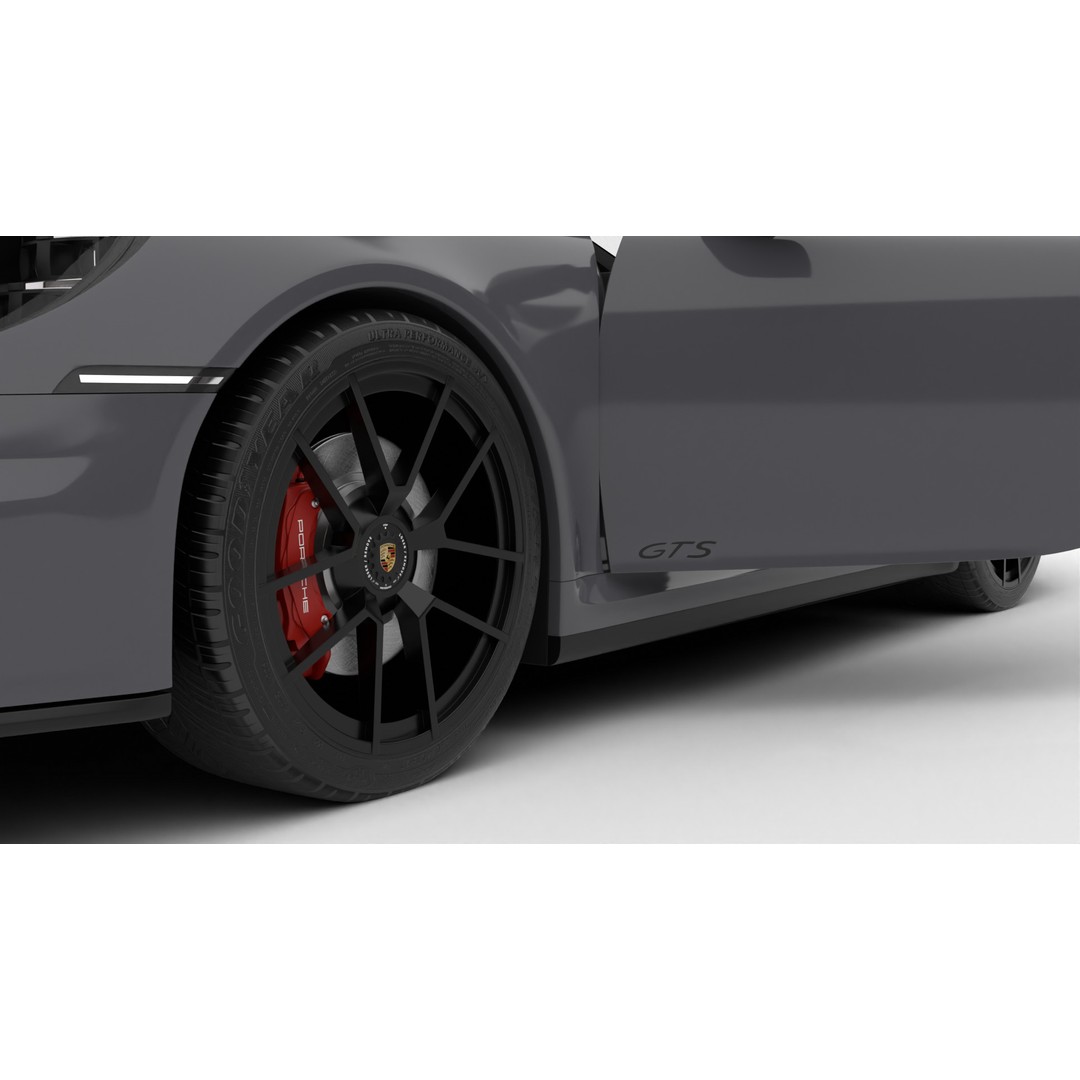 Porsche 911 Carrera GTS 2025 3D Model – High Poly Rigged Asset, FBX, OBJ - View 24