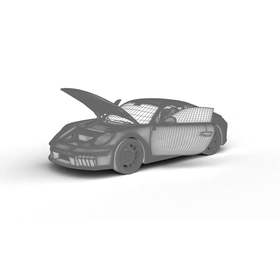 Porsche 911 Carrera GTS 2025 3D Model – High Poly Rigged Asset, FBX, OBJ - View 26