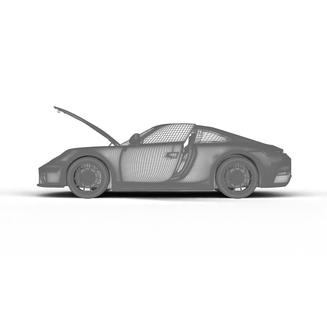 Porsche 911 Carrera GTS 2025 3D Model – High Poly Rigged Asset, FBX, OBJ - View 27