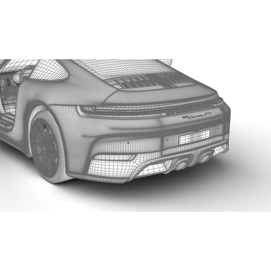 Porsche 911 Carrera GTS 2025 3D Model – High Poly Rigged Asset, FBX, OBJ - View 34