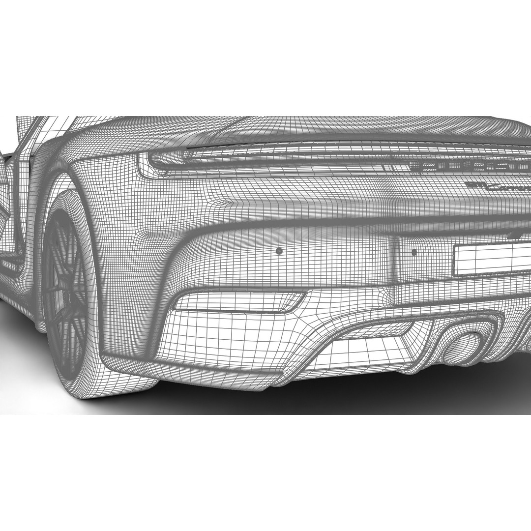Porsche 911 Carrera GTS 2025 3D Model – High Poly Rigged Asset, FBX, OBJ - View 45