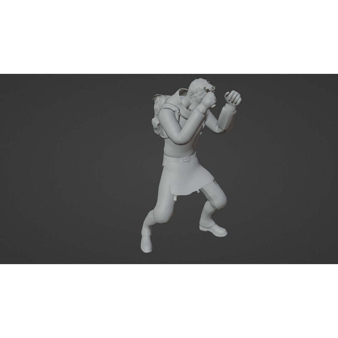 Stylized Male Explorer 3D Model – Rigged Base Character, FBX, Blender - View 13