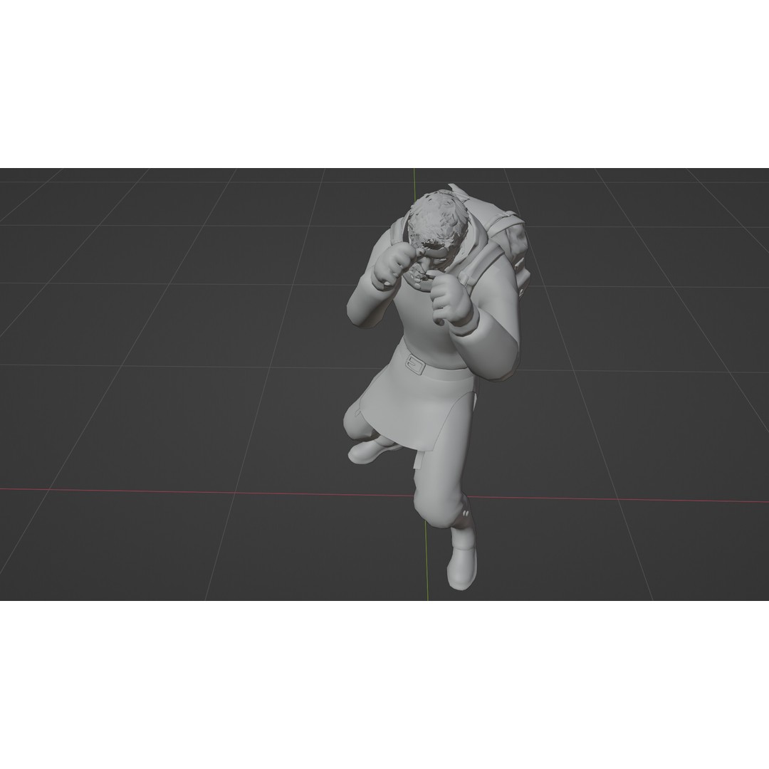 Stylized Male Explorer 3D Model – Rigged Base Character, FBX, Blender - View 21