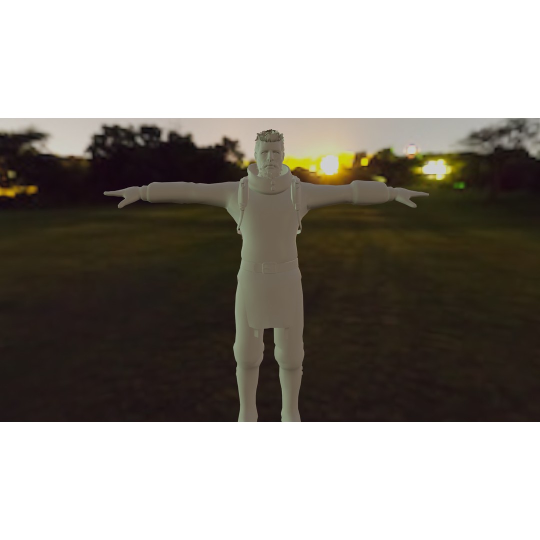 Stylized Male Explorer 3D Model – Rigged Base Character, FBX, Blender - View 22