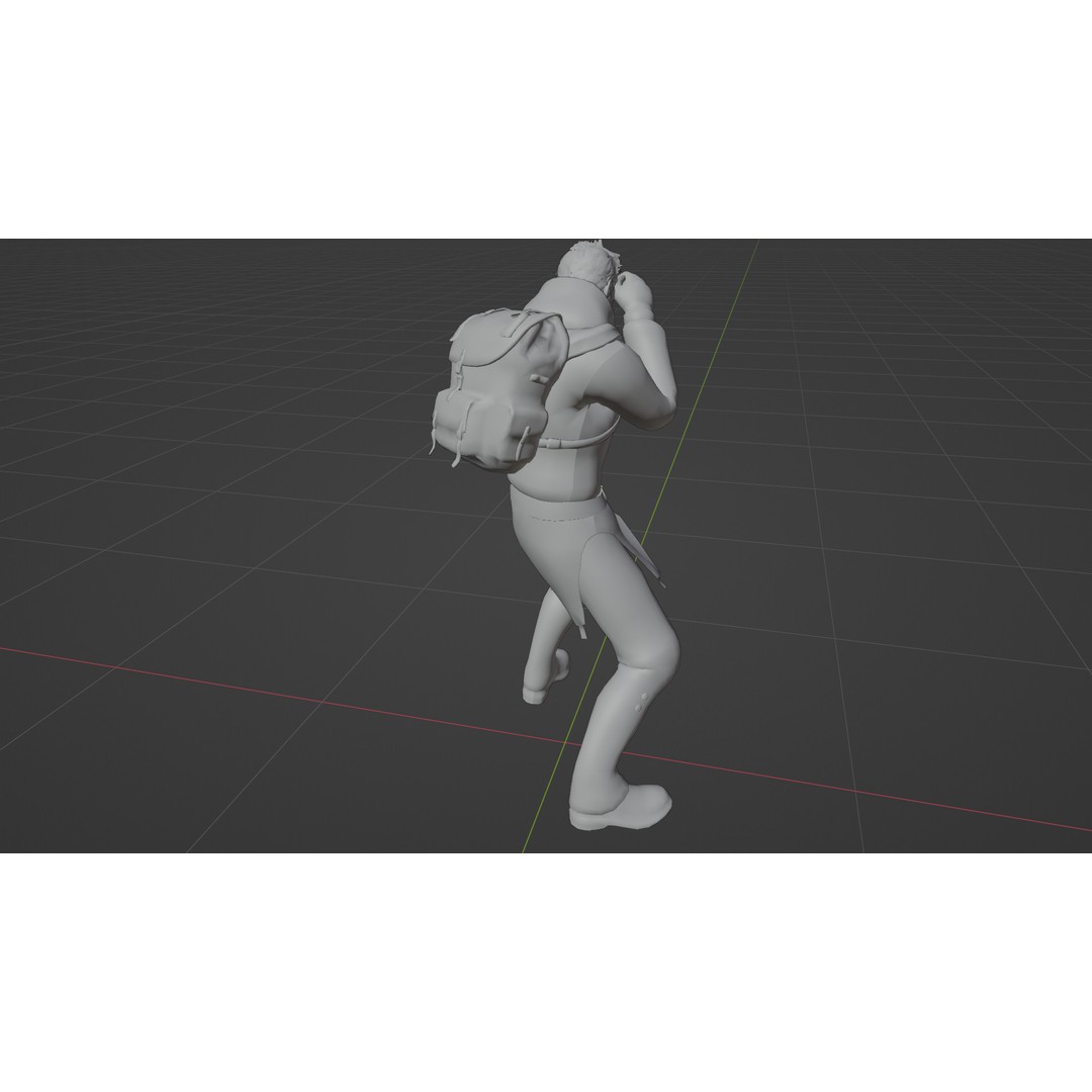 Stylized Male Explorer 3D Model – Rigged Base Character, FBX, Blender - View 27