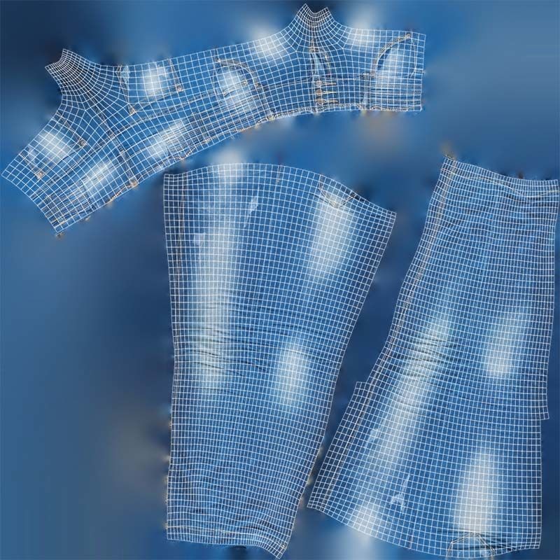 Spotted Jeans 3D Model – Low Poly Photogrammetry Asset, FBX - View 16