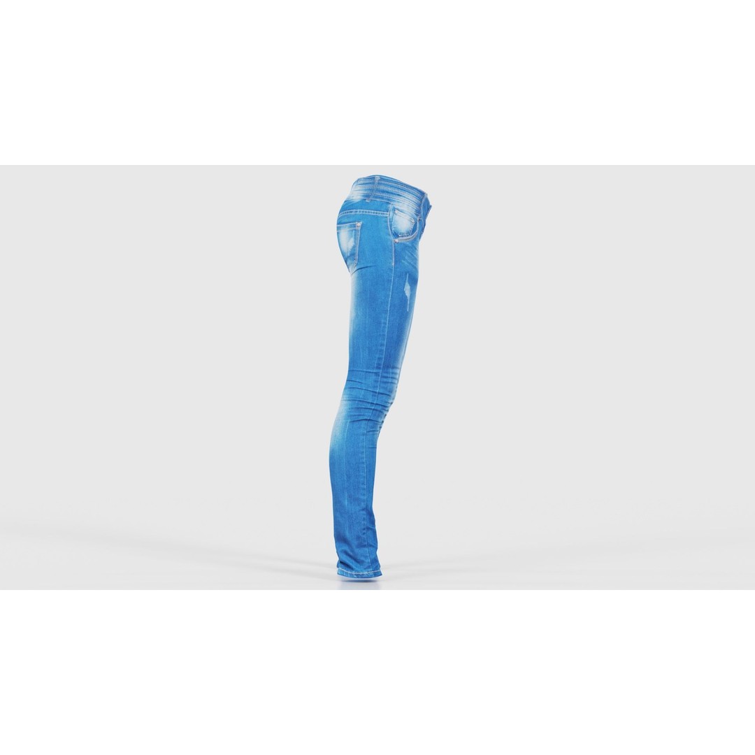Spotted Jeans 3D Model – Low Poly Photogrammetry Asset, FBX - View 20