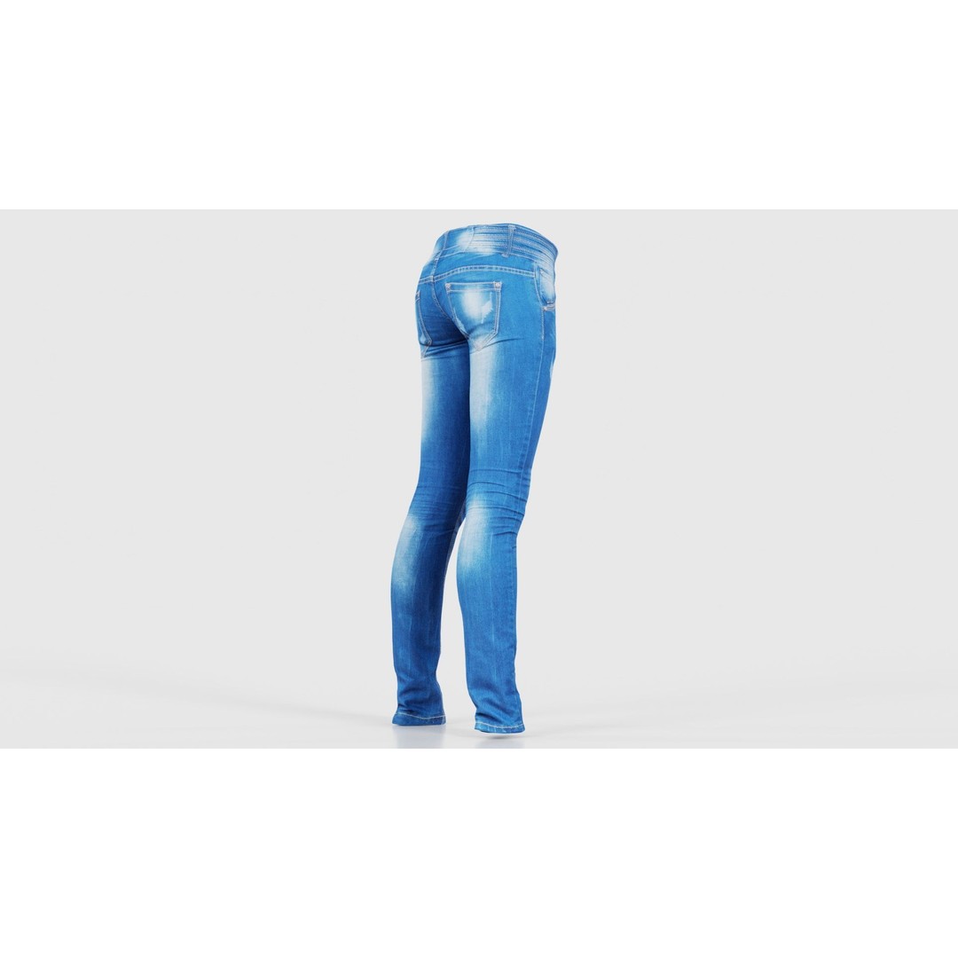 Spotted Jeans 3D Model – Low Poly Photogrammetry Asset, FBX - View 21