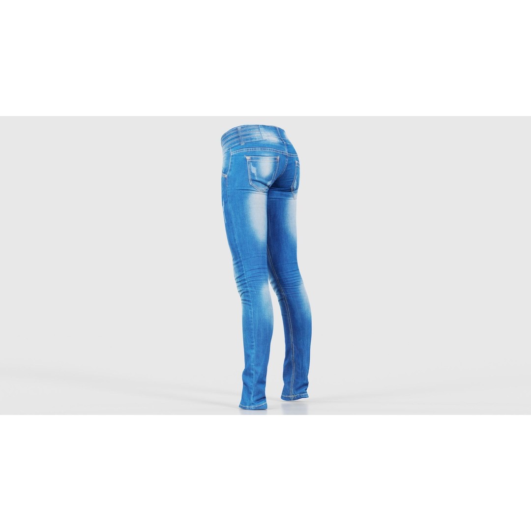 Spotted Jeans 3D Model – Low Poly Photogrammetry Asset, FBX - View 25