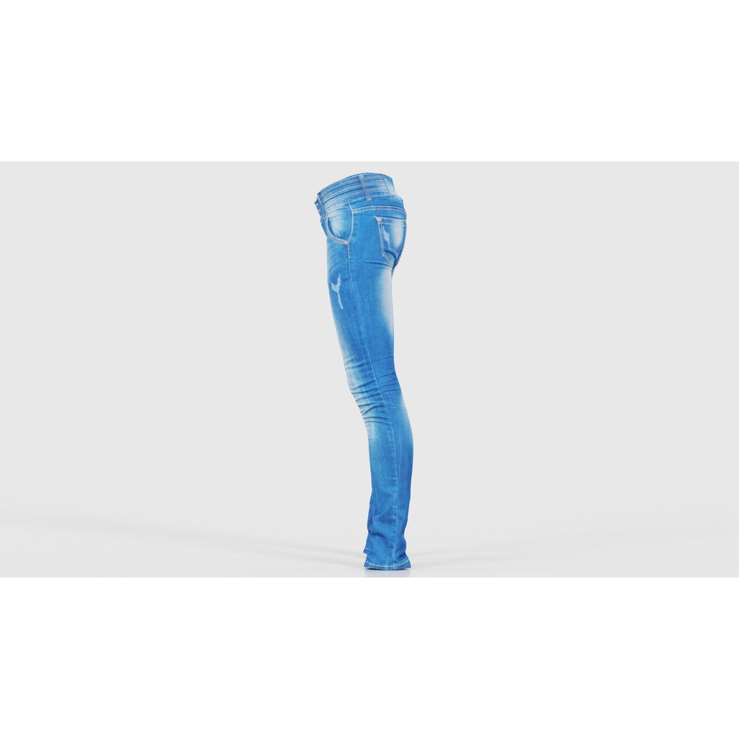 Spotted Jeans 3D Model – Low Poly Photogrammetry Asset, FBX - View 26