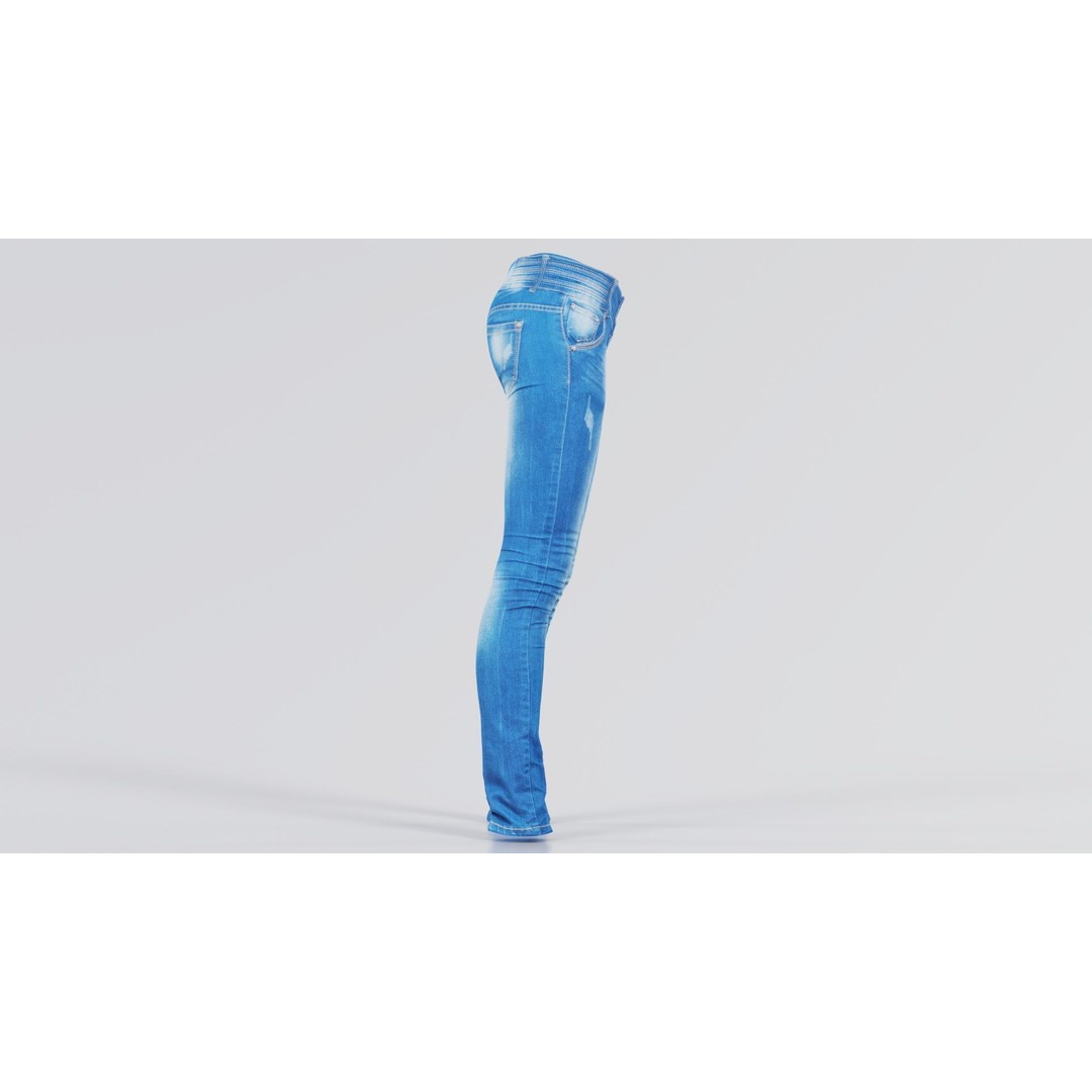 Spotted Jeans 3D Model – Low Poly Photogrammetry Asset, FBX - View 5