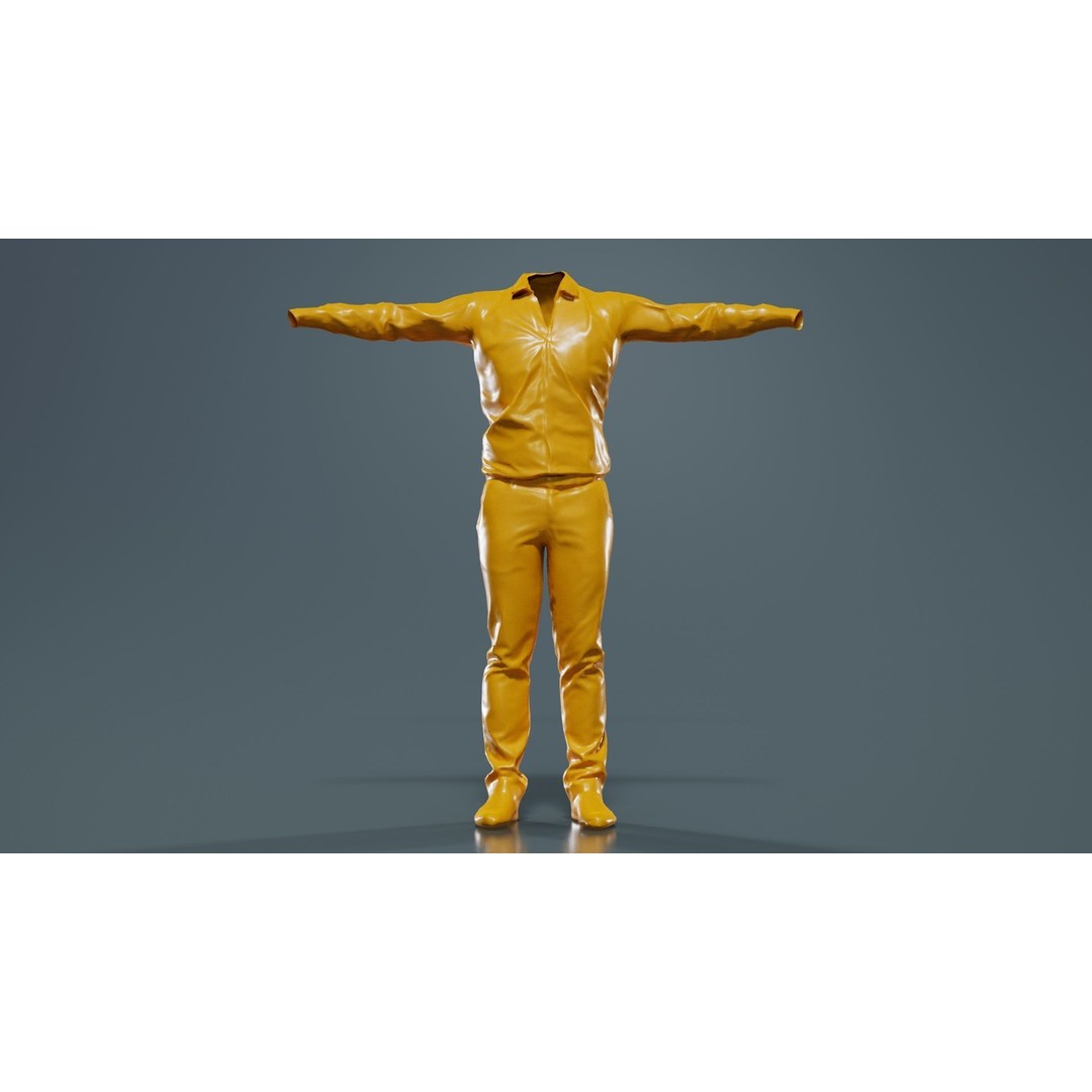 Business Costume 3D Model – Low Poly Character with PBR Textures, FBX - View 14