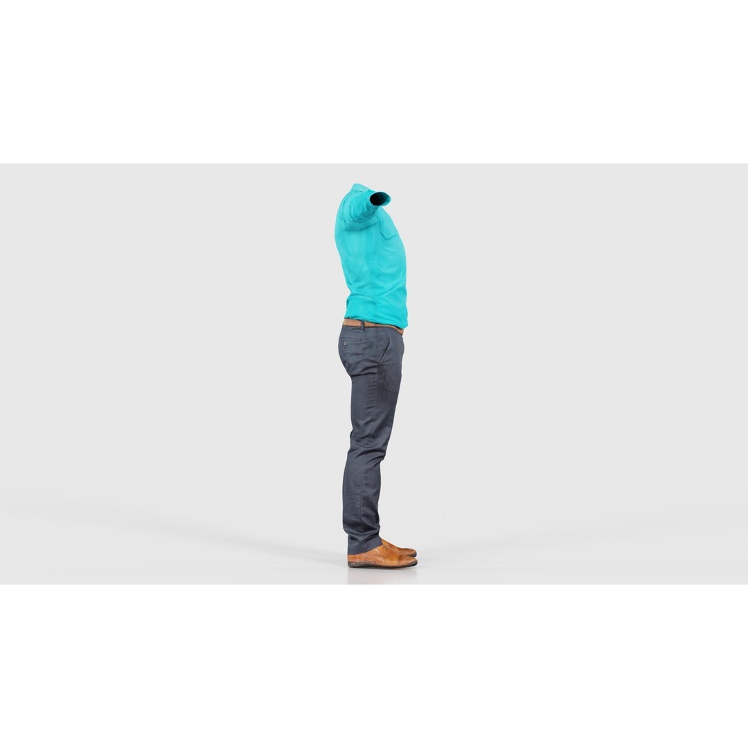 Business Costume 3D Model – Low Poly Character with PBR Textures, FBX - View 20