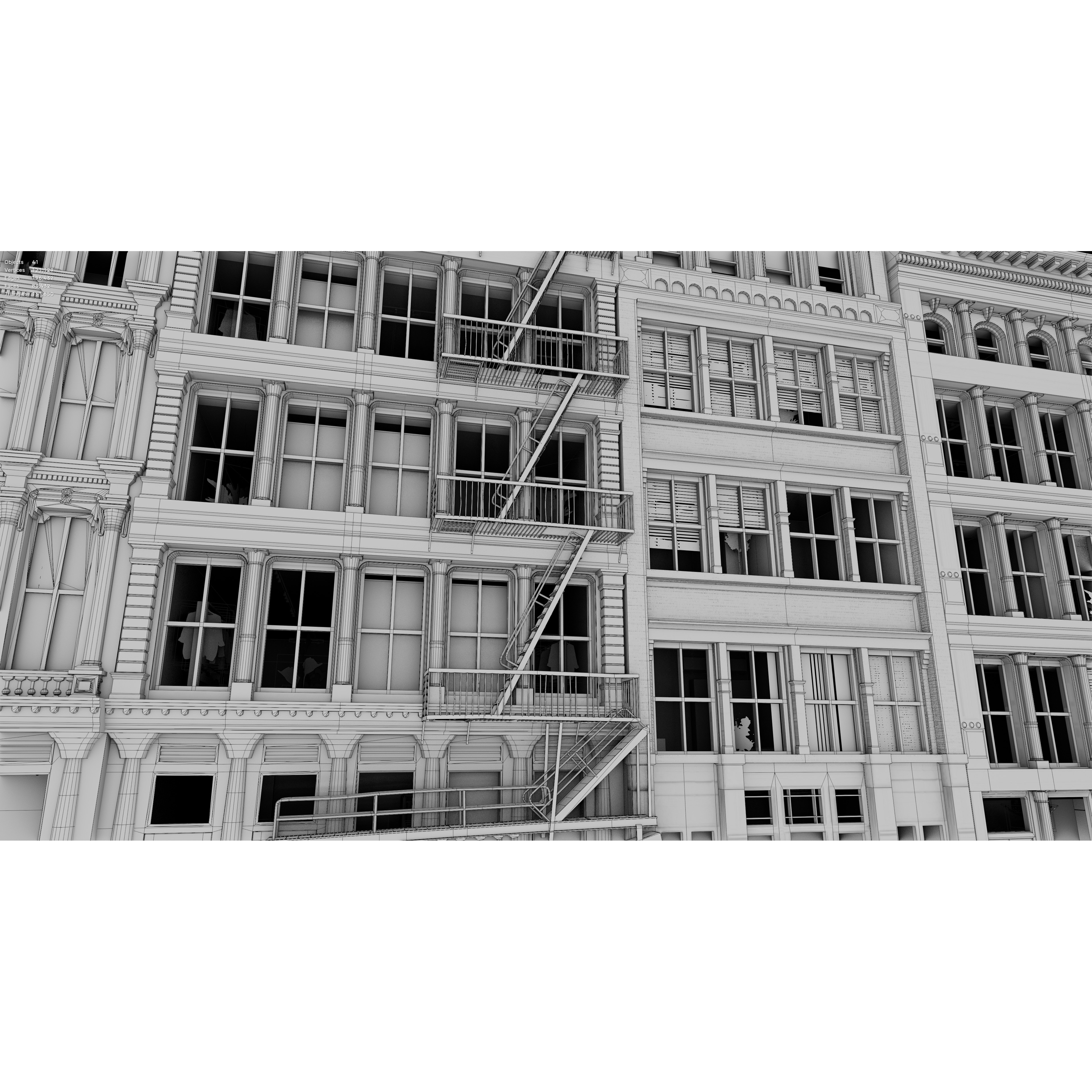 NYC SoHo Building Pack - Low-Poly Game-Ready 3D Model - View 12