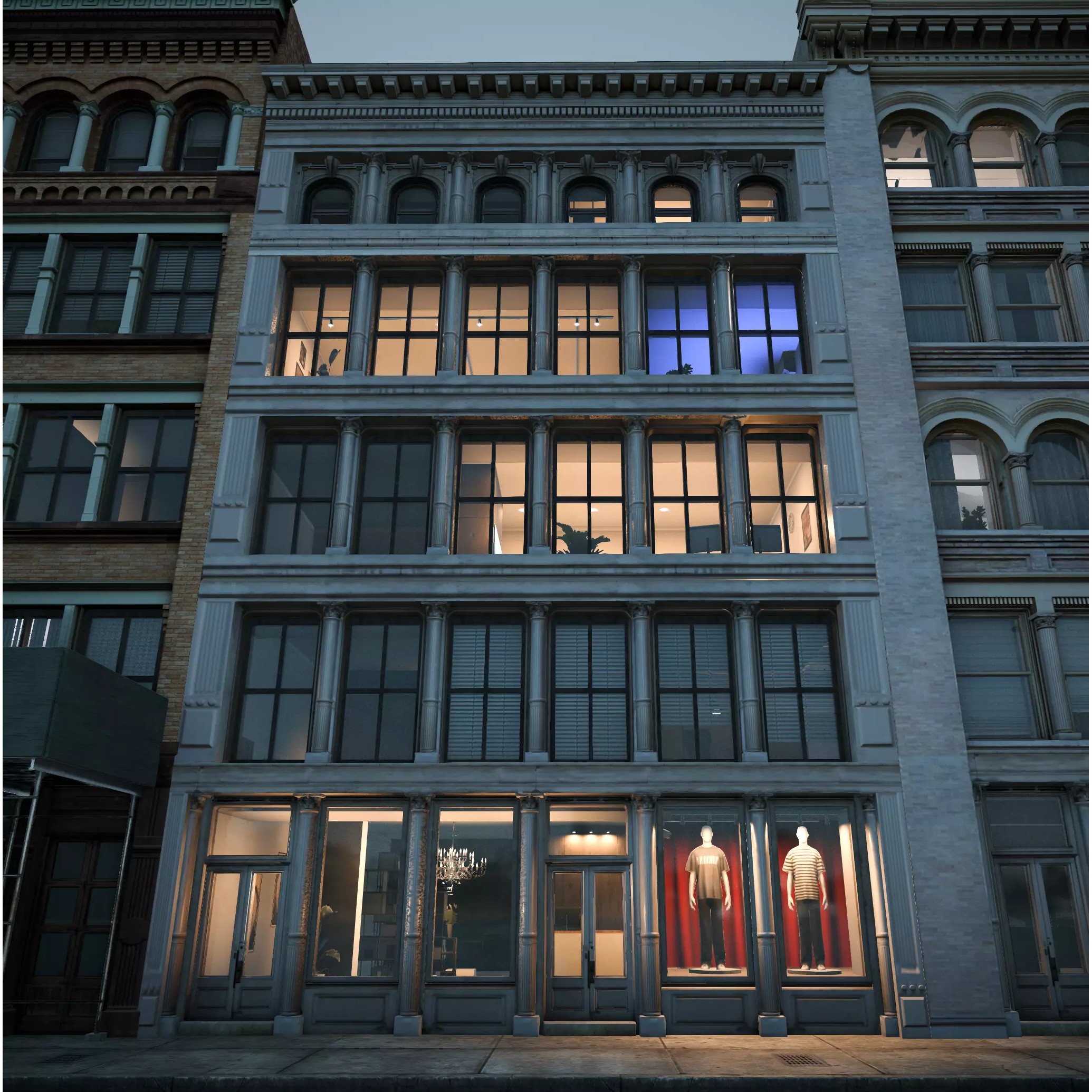 NYC SoHo Building Pack - Low-Poly Game-Ready 3D Model - View 2