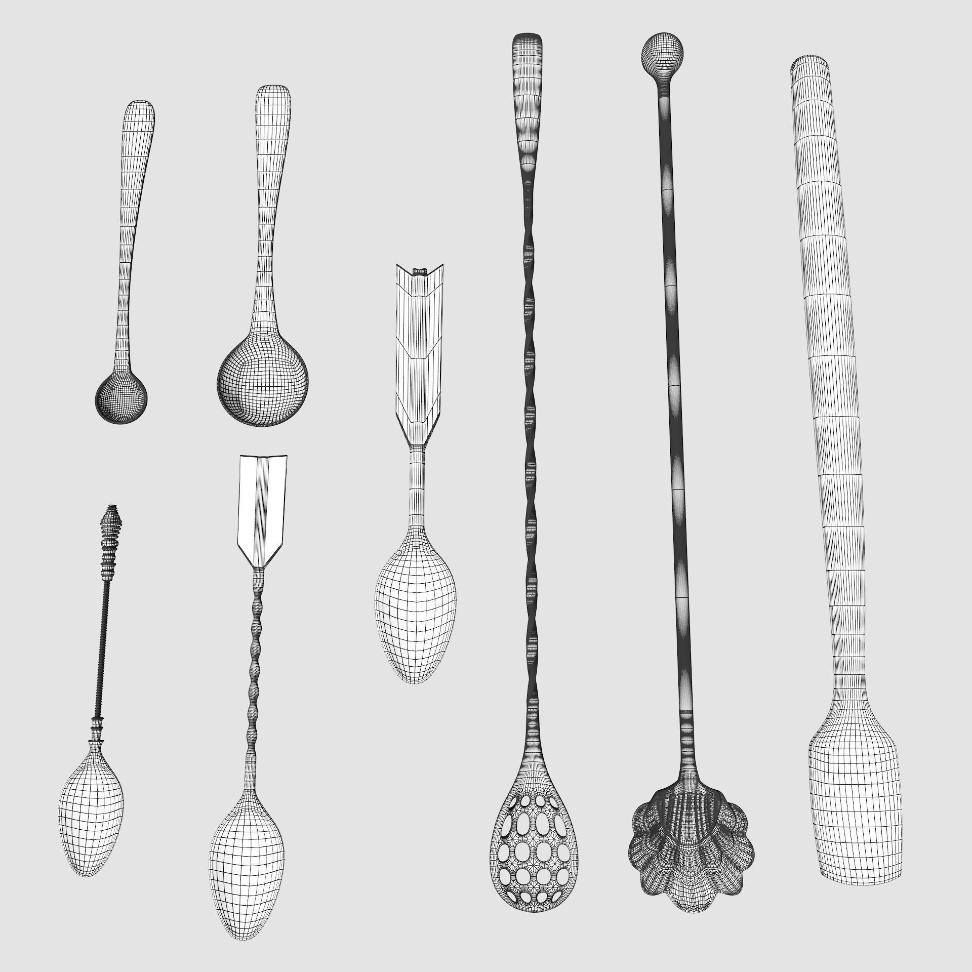 Bartender Tools Set - Game-Ready 3D Model - View 16