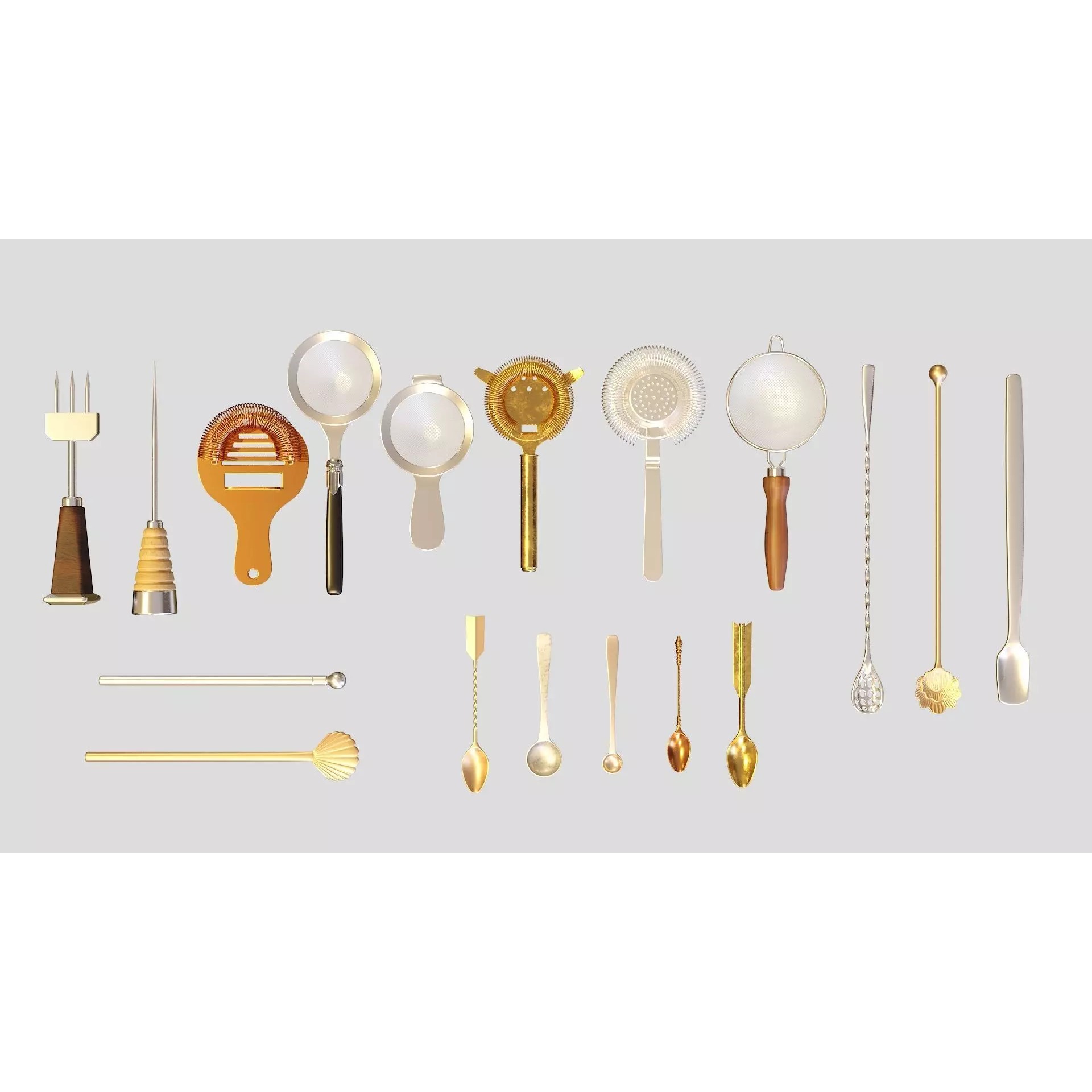 Bartender Tools Set - Game-Ready 3D Model - View 2