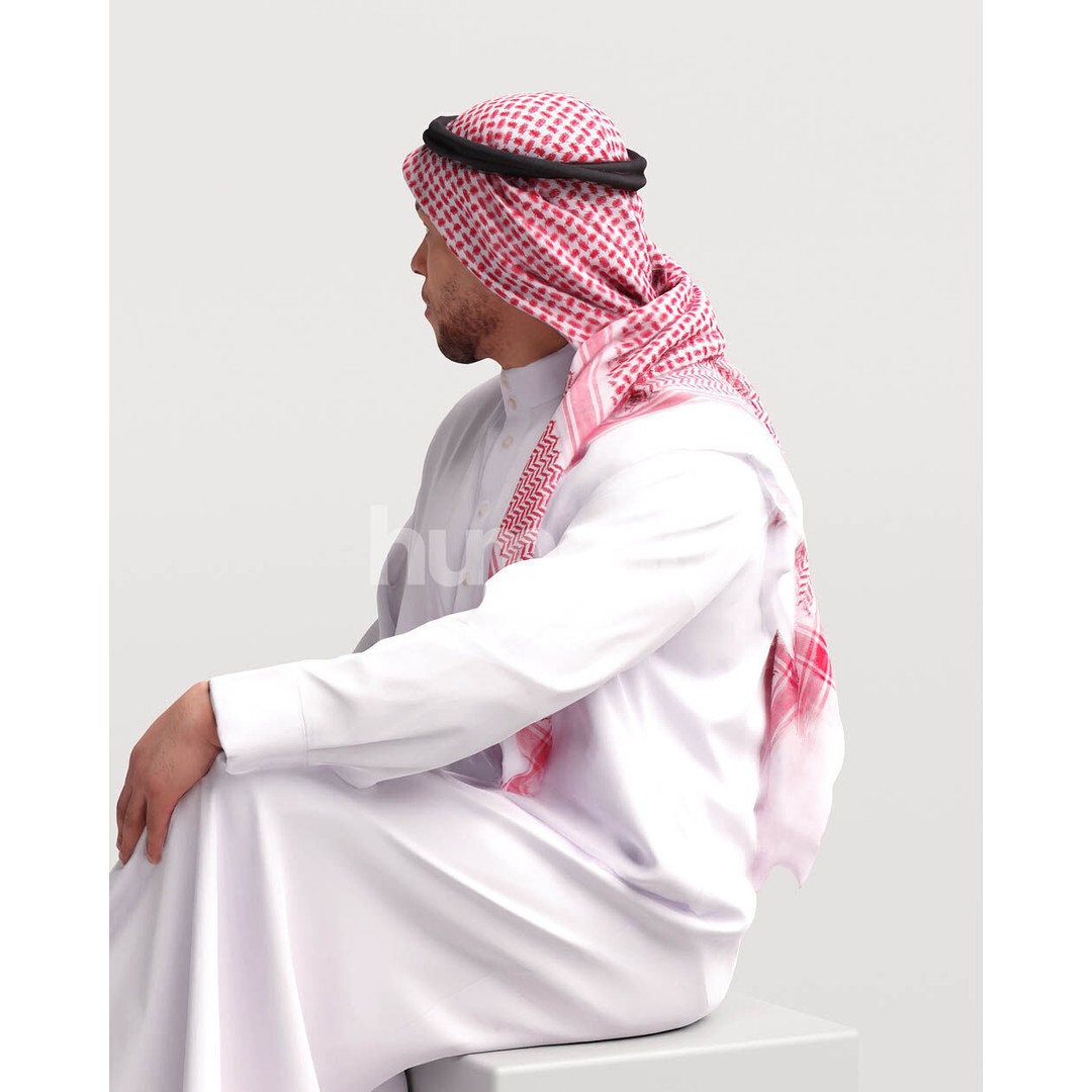 Humano Arab Man 3D Model – Realistic Character, PBR Textures, FBX - View 11