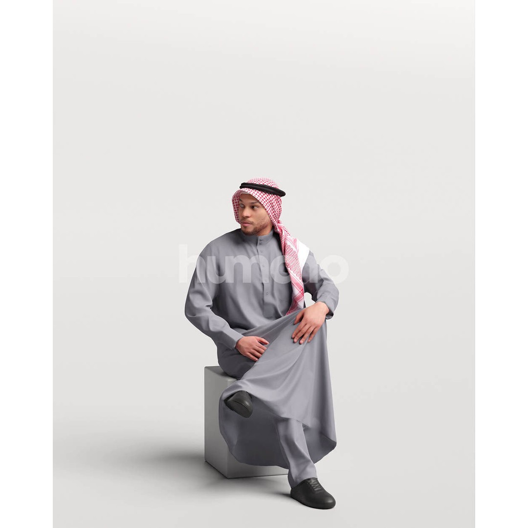 Humano Arab Man 3D Model – Realistic Character, PBR Textures, FBX - View 13