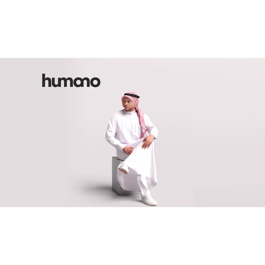 Humano Arab Man 3D Model – Realistic Character, PBR Textures, FBX - View 2