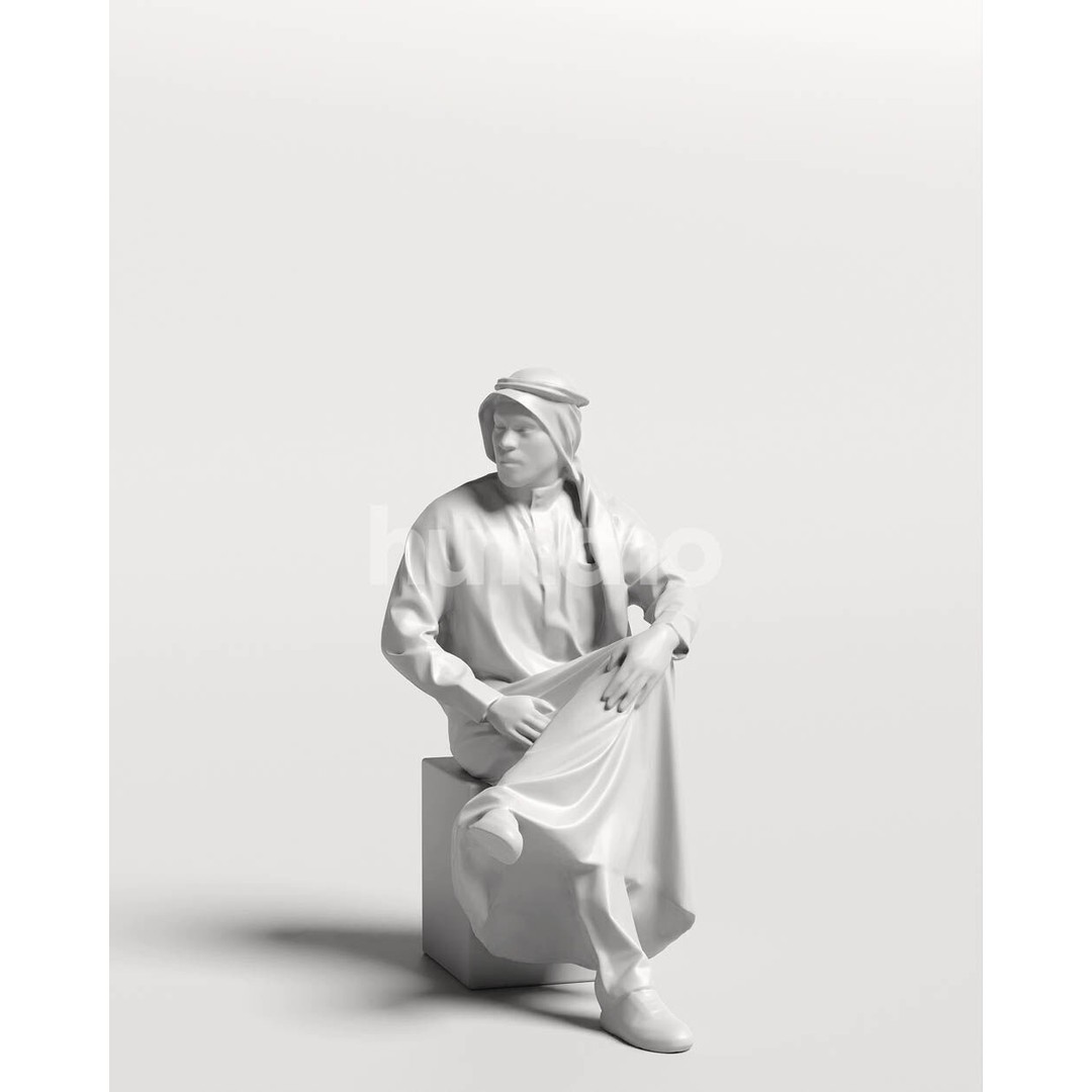 Humano Arab Man 3D Model – Realistic Character, PBR Textures, FBX - View 4