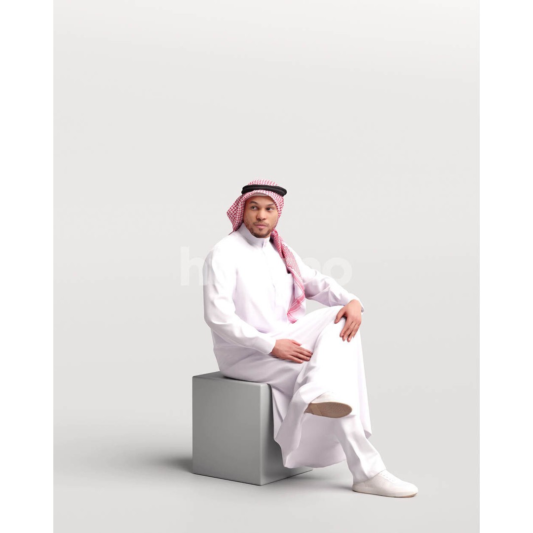 Humano Arab Man 3D Model – Realistic Character, PBR Textures, FBX - View 6