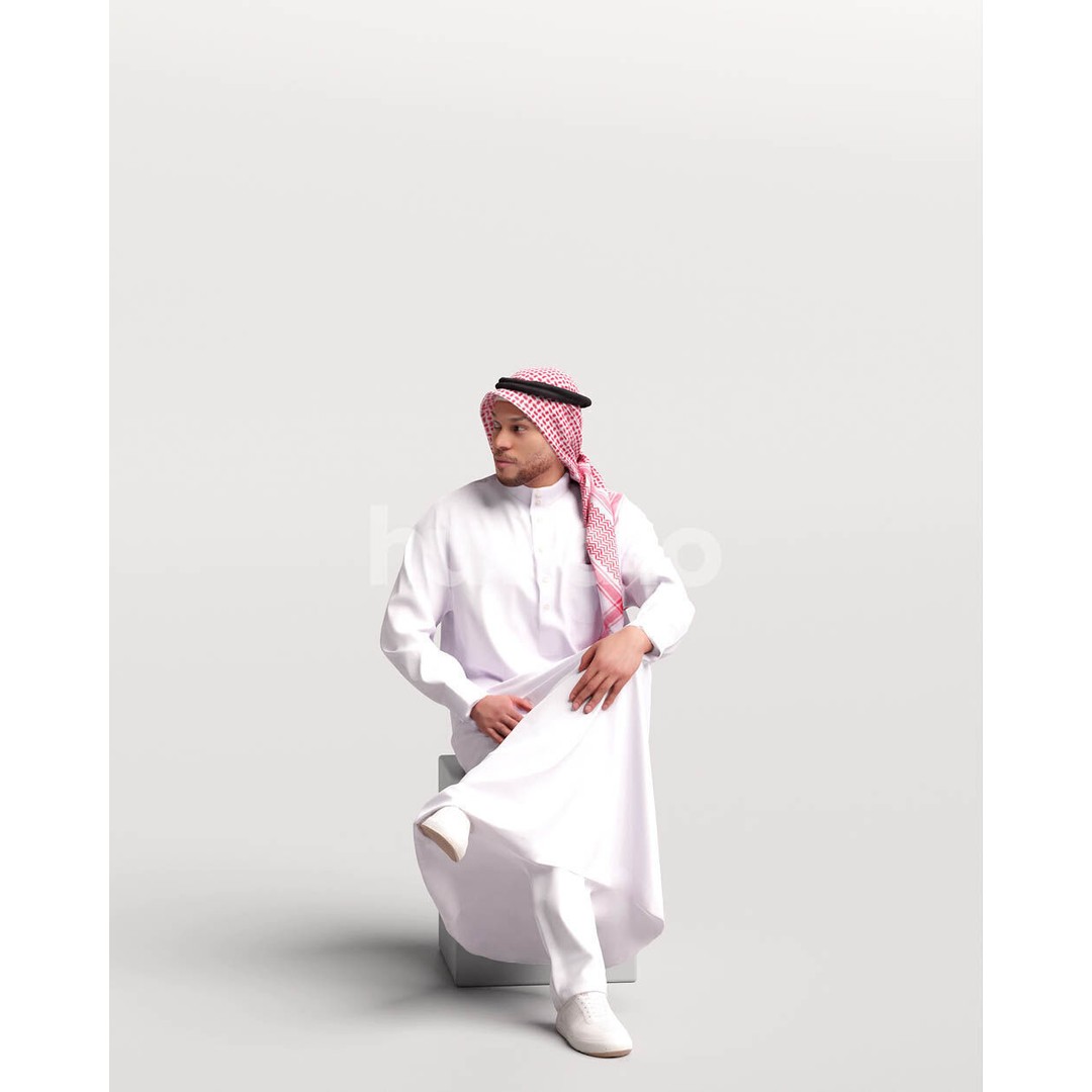 Humano Arab Man 3D Model – Realistic Character, PBR Textures, FBX - View 7