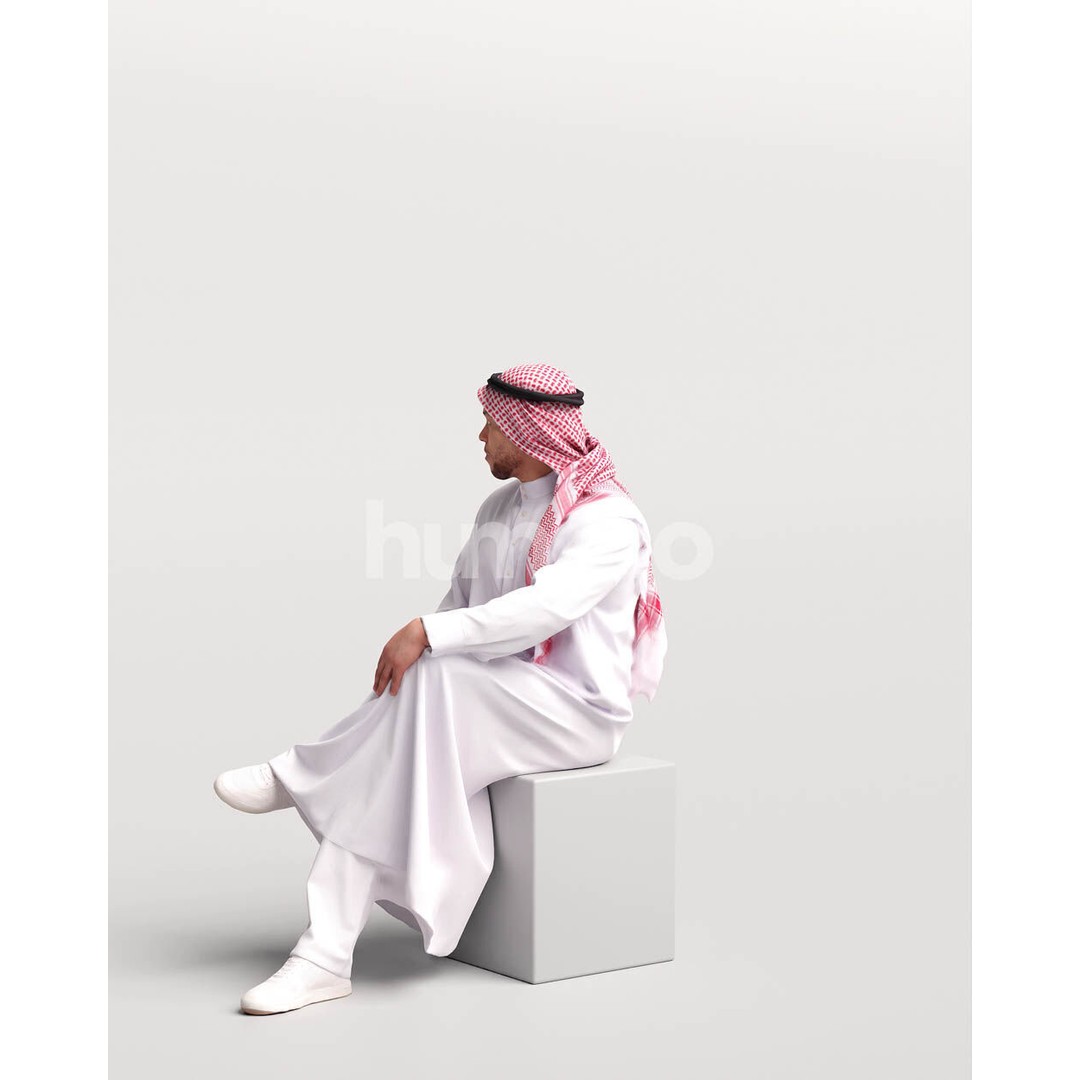 Humano Arab Man 3D Model – Realistic Character, PBR Textures, FBX - View 9